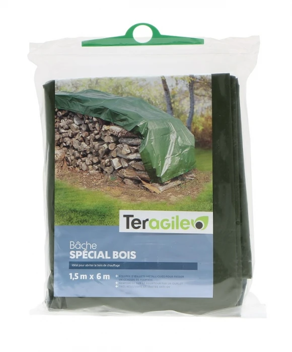 Bâche Bois - Vert - 6 X 1,5 M - Teragile