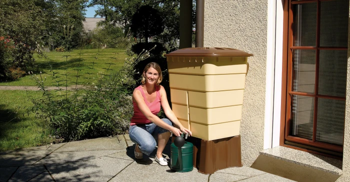 Récupérateur D'eau Cuve Rectangulaire Sable-marron GRAF - 520 L – Image 2