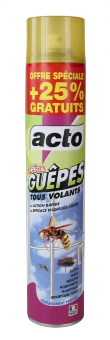 Aérosol Spécial Guêpes Et Volants - Acto - 400 ML + 25% Gratuits