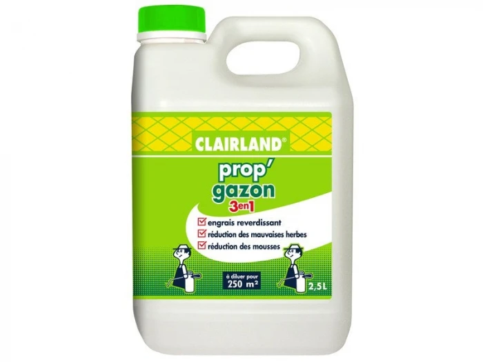 Engrais Gazon Liquide PROP'GAZON 3 En 1- Clairland - Concentré à Diluer - 2,5 L 3 Engrais Gazon Liquide PROP'GAZON 3 En 1- Clairland - Concentré à Diluer - 2,5 L