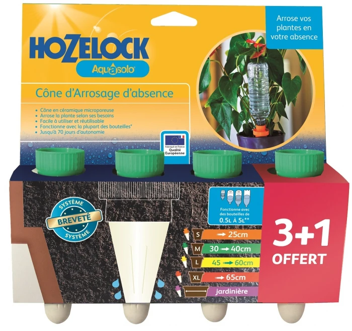 Aquasolo X 3 + 1 Gratuit - Pot 30-40 Cm - Hozelock