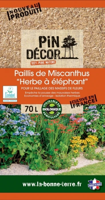 Paillis De Miscanthus - 70 L - Pin Décor