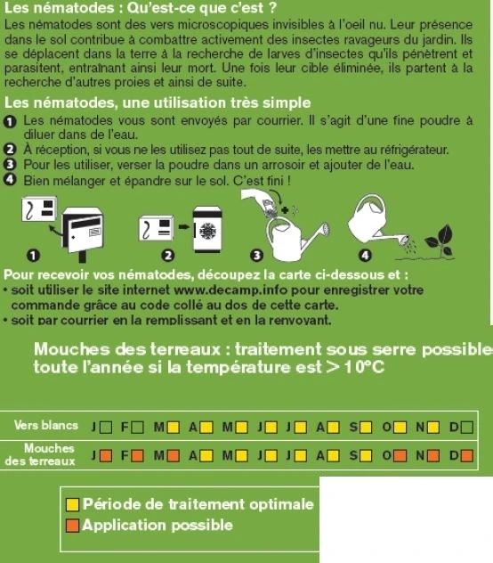 Insecticide Aux Nématodes Contre Vers Blancs/mouches Décamp' Radical - CREA – Image 2