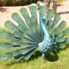 Paon Décoratif - Métal - 80 X 50 Cm -Pas Cher Jardinure Magasin 1665928