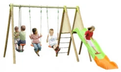 Portique Techwood Premium - Akéo - Bois Et Métal Avec Toboggan - Trigano - 2,30 M -Pas Cher Jardinure Magasin 1667357 1