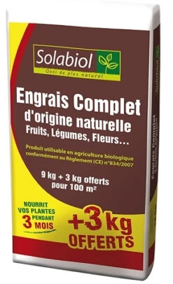 ENGRAIS COMPLET 9+3KG - SOLABIOL
