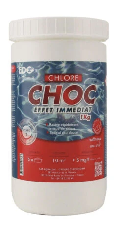 Chlore Choc - EDG By Aqualux - Pastilles 20g / Boite De 1 Kg