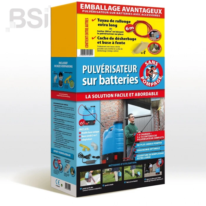 Pulvérisateur Sur Batteries Avec Kit D'accessoires BSI - 15 L