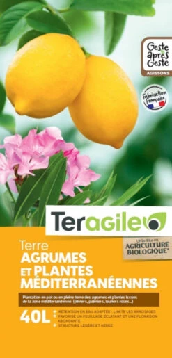 Terreau Agrumes Et Plantes Méditerranéennes - Teragile - 40 L
