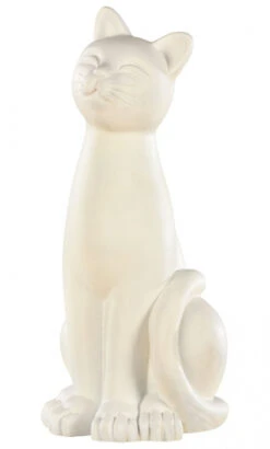 Statue Chat Ton Ivoire Hairie Grandon - H 42 Cm
