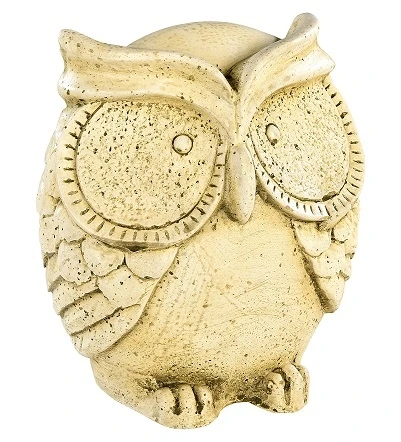 Chouette Ronde Ton Vieilli Hairie Grandon - H 18 Cm