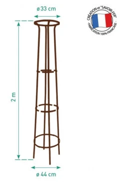 Tuteur Colonne Col évasé - Fer Vieilli -Louis Moulin - 200 Cm -Pas Cher Jardinure Magasin 1823302 tuteur colonne col vas louis moulin fer vieilli 200 cm 2