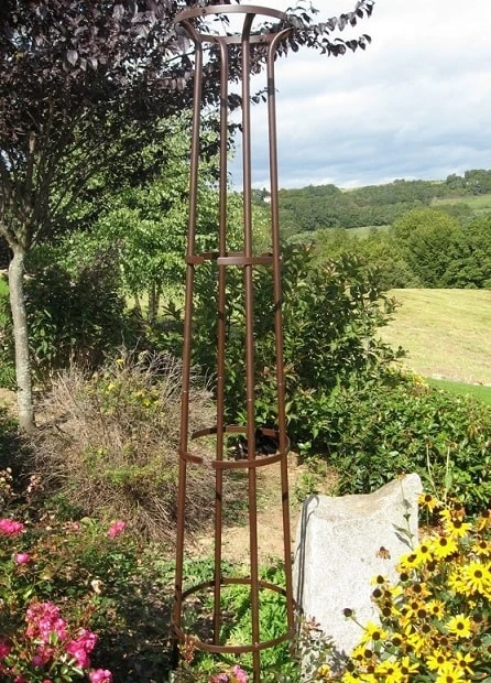 Tuteur Colonne Col évasé - Fer Vieilli -Louis Moulin - 200 Cm – Image 2