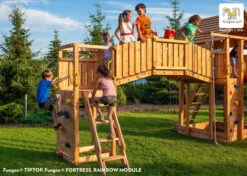 Aire De Jeux Rainbow Fortress TIP - Fungoo - Maxi Station -Pas Cher Jardinure Magasin 1828124 2 aire de jeux fungoo rainbow fortress tip maxi station