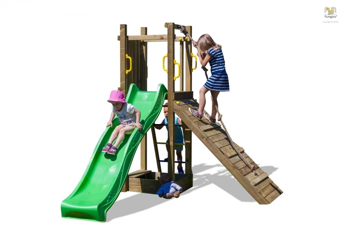 Aire De Jeux Fungoo Funny 3 - Avec Rampe Et Bac à Sable Funny - Maxi Station