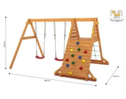 Aire De Jeux Spider King - Fungoo - Avec Balançoire Double Et Mur De Corde -Pas Cher Jardinure Magasin 1852449 2 aire de jeux spider king fungoo avec balan oire double et mur de corde