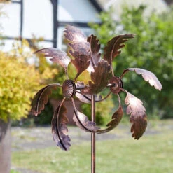 Eolienne Feuilles - Bronze - 120 Cm
