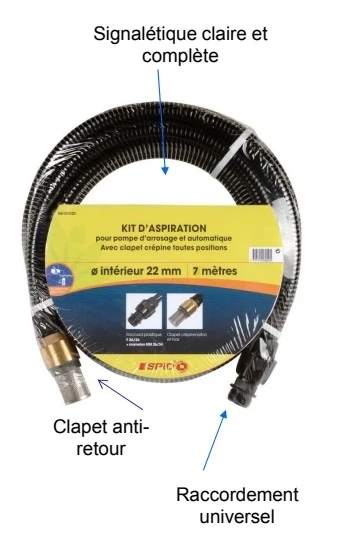 Kit D'aspiration Pour Pompes De Surface - Spid'o - Dipra - Laiton - 7 M 4 Kit D'aspiration Pour Pompes De Surface - Spid'o - Dipra - Laiton - 7 M – Image 2