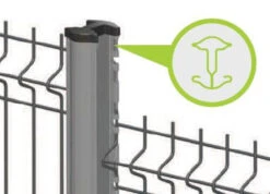 Poteau Giga Clip - 2,5 M - Gris -Pas Cher Jardinure Magasin poteau gigaclip gris 1